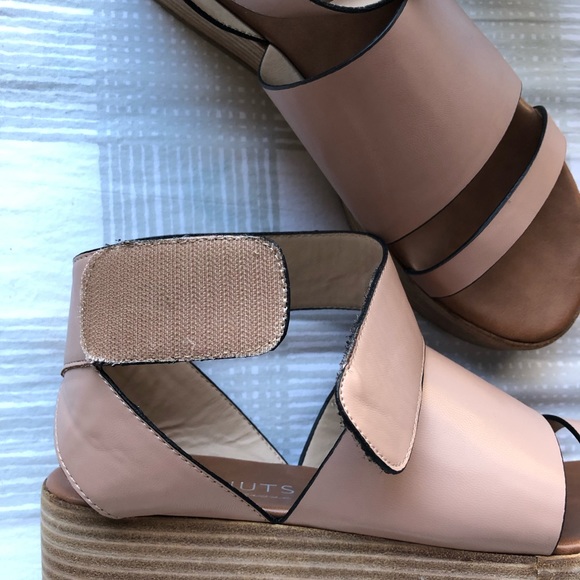 Anthro Coconuts Matisse Beige Platform Sandals 10 - Picture 5 of 8